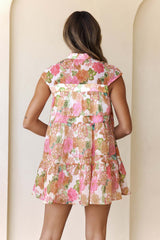 Elegance In London Babydoll Mini Dress Print