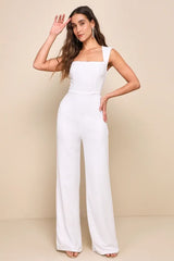 Enticing Endeavors White Jumpsuit