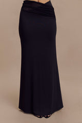 Jules Recycled Nylon And Mesh Maxi Skirt - Black