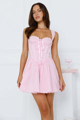 Soft Aesthetic Mini Dress Pink
