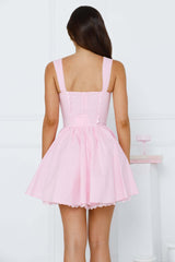 Soft Aesthetic Mini Dress Pink