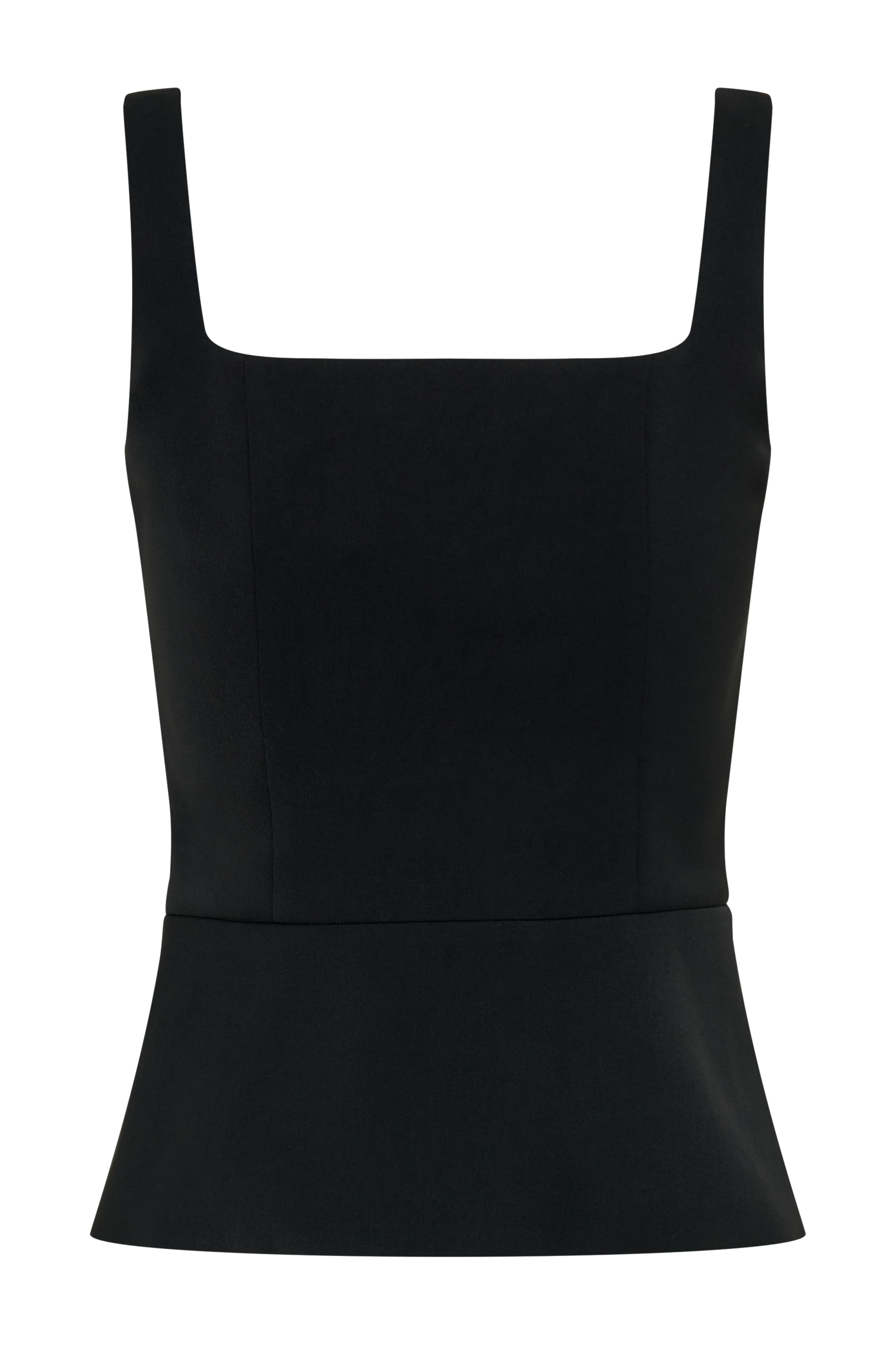 Sunny Suiting Peplum Top - Black