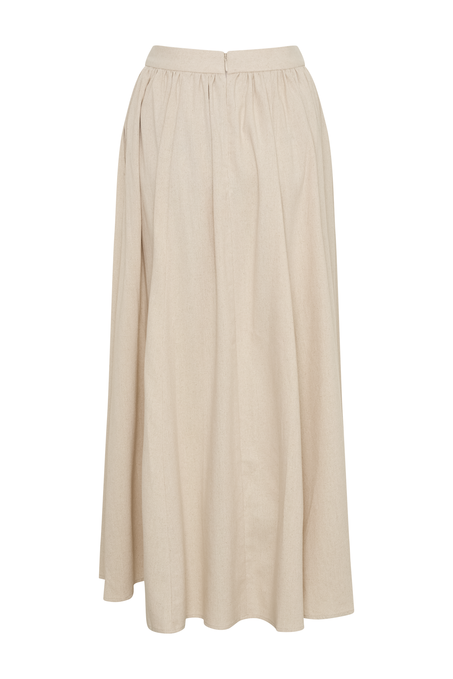 Clarence Linen A-Line Maxi Skirt - Natural