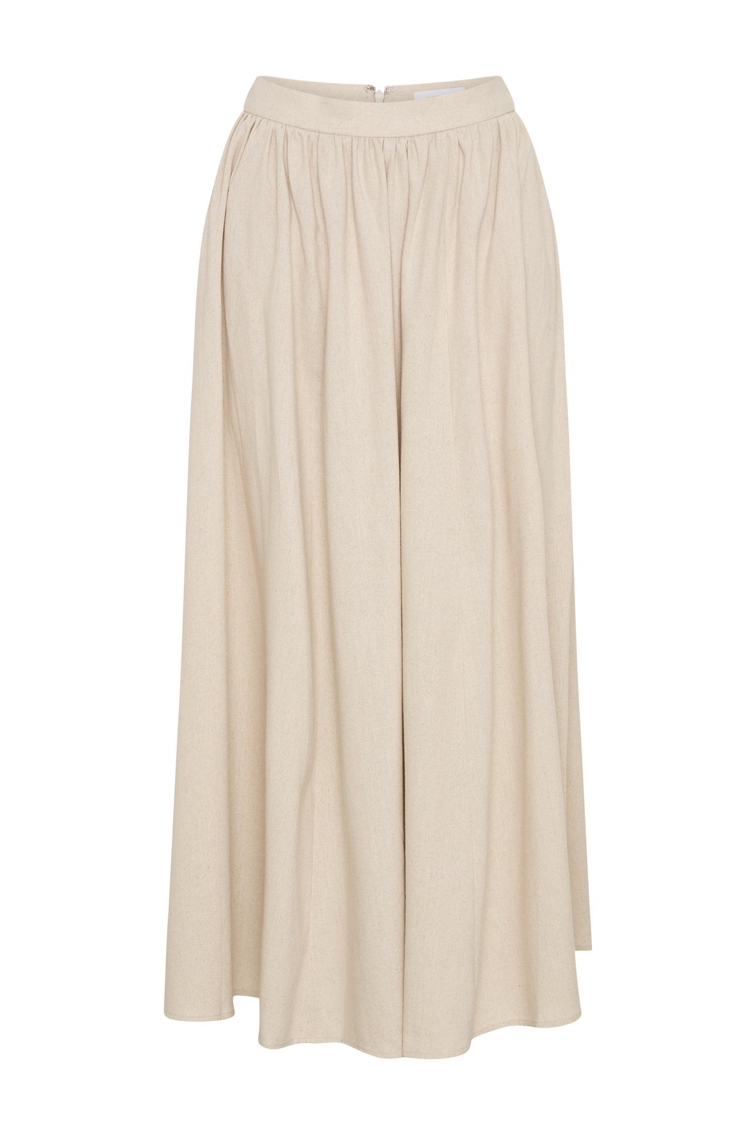 Clarence Linen A-Line Maxi Skirt - Natural