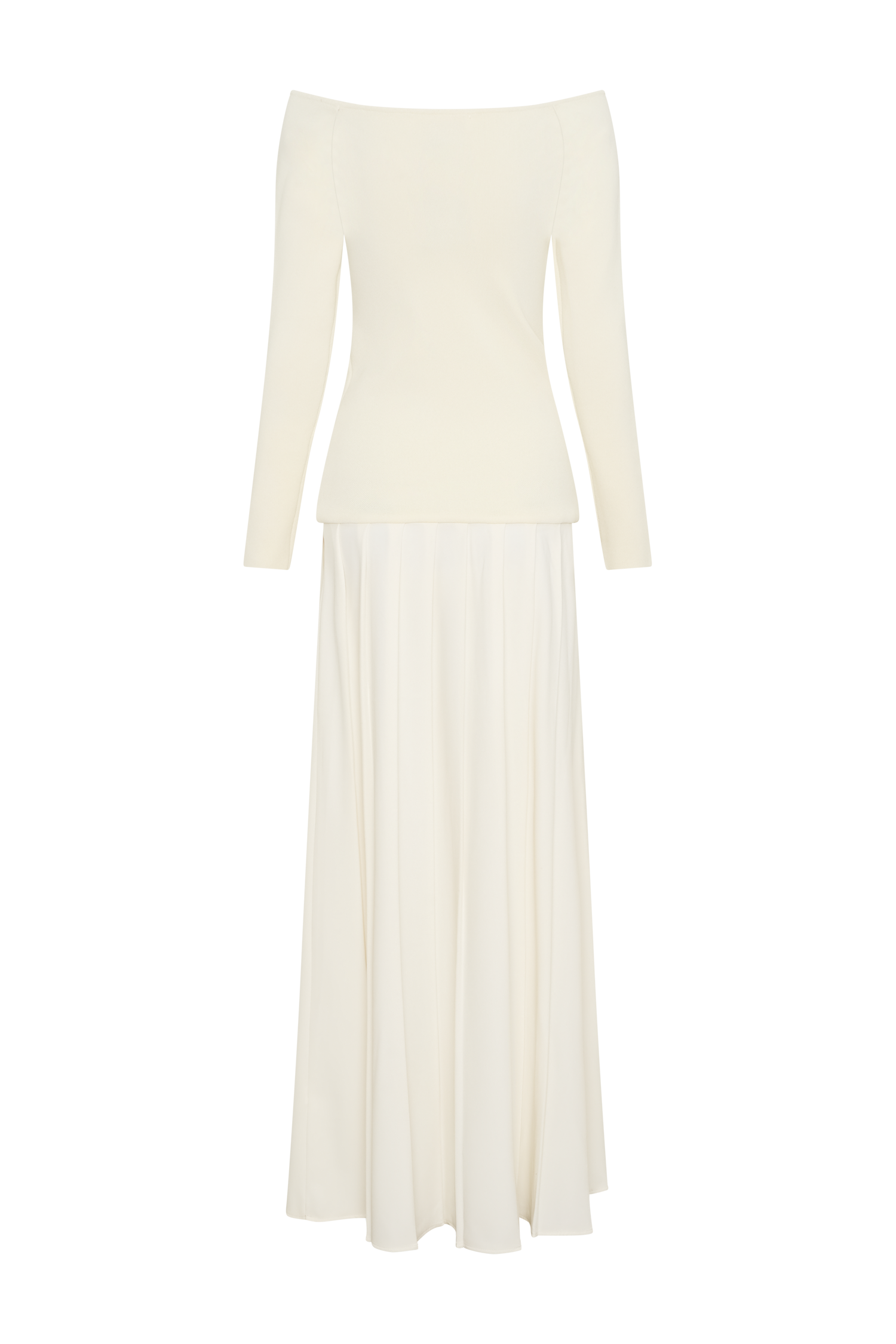 Presley Knit Off Shoulder Maxi Dress - Ivory